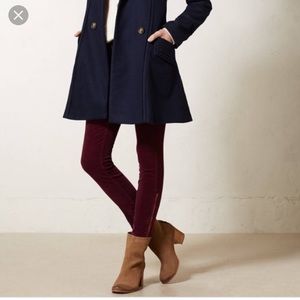 Anthropologie Pilcro Stet Ankle Zip pants wine